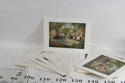 Reprint Art of Village Painting 13in x 11in