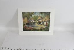 Reprint Art of Village Painting 13in x 11in