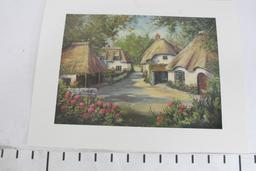 Reprint Art of Village Painting 13in x 11in