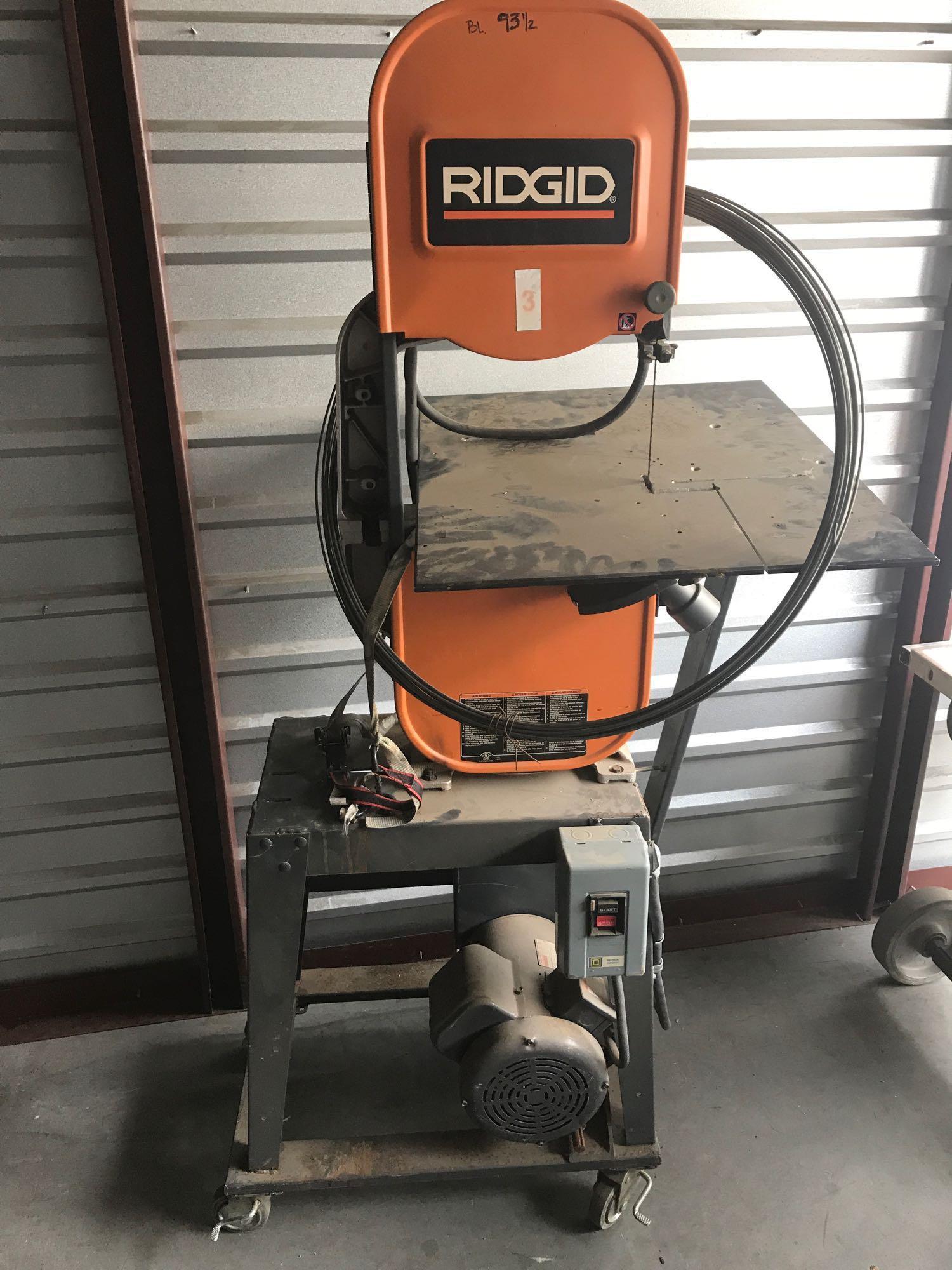 Ridgid BS14002 Band Saw on Rolling Stand