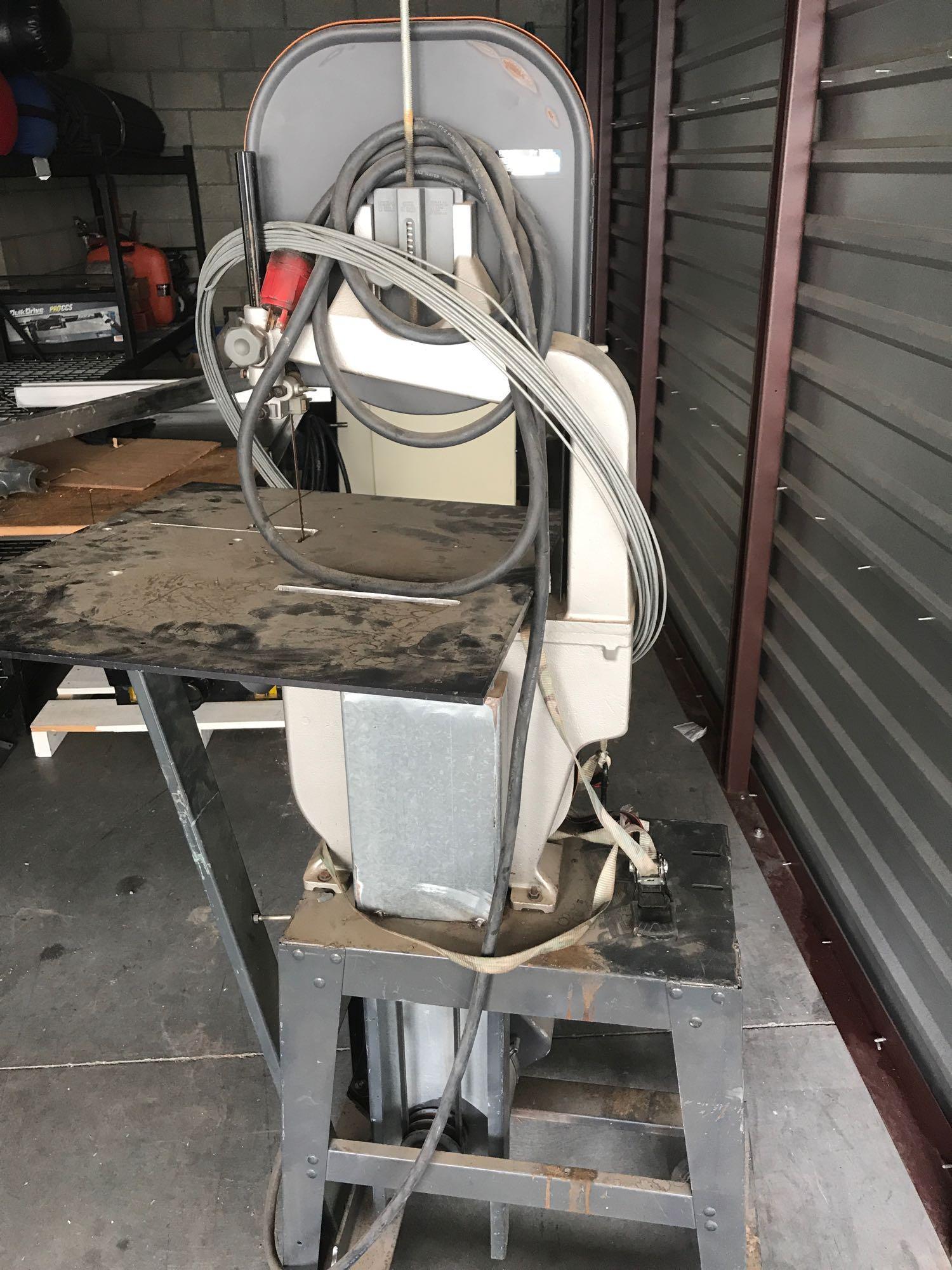 Ridgid BS14002 Band Saw on Rolling Stand