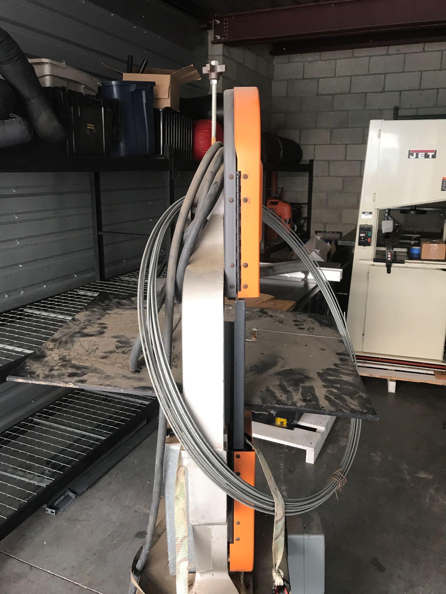 Ridgid BS14002 Band Saw on Rolling Stand