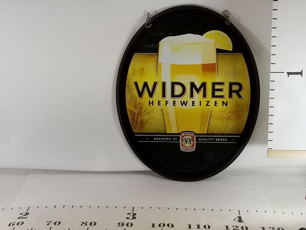 Wider Hefeweizen Wooden Oval Bar Sign 19in Tall 1ft wide