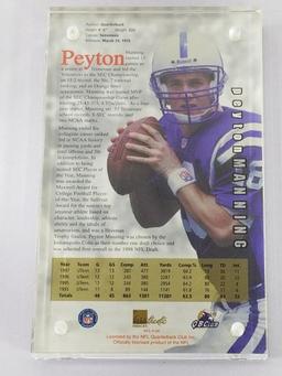 1998 NFL 24K Gold Metal Collectible Peyton Manning Rookie Card Limited Edition Number 58 of 750