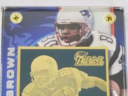 2002 NFL 24K Gold Metal Collectible Troy Brown Limited Edition