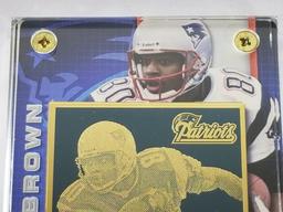 2002 NFL 24K Gold Metal Collectible Troy Brown Limited Edition