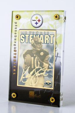 1998 NFL Kordell Stewart 24K Gold Metal and 24k Signature Collectible 2 Card Limited Edition Set