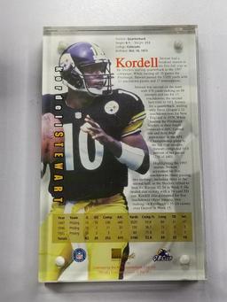1998 NFL Kordell Stewart 24K Gold Metal and 24k Signature Collectible 2 Card Limited Edition Set