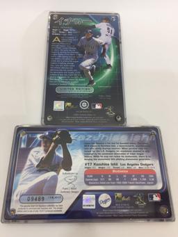 MLB 2001 Ichiro Limited Edition Gold Foil Sig & 2001 Kazuhisa Ishii Gold Foil Sig 2-Card Set