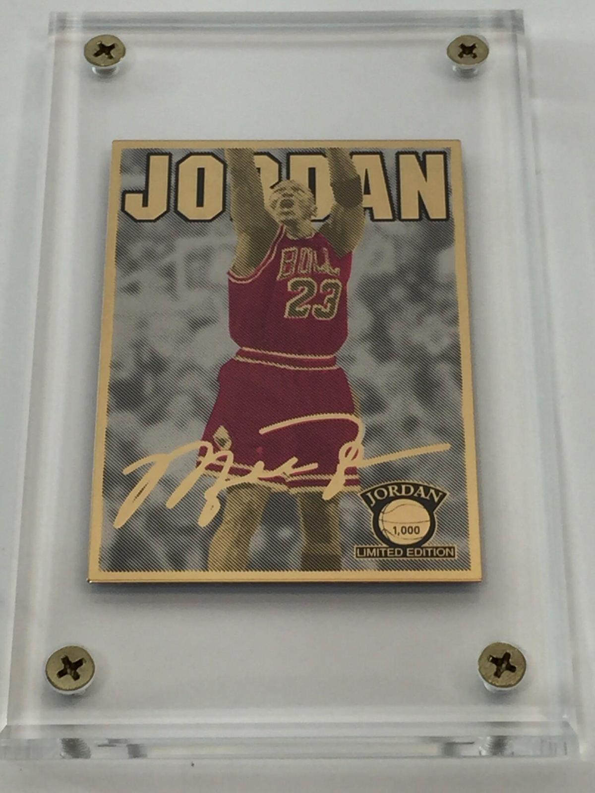 2017 NBA Michael Jordan-Shooting 24K Gold, Silver & Color Limited Edition Card Production PROOF