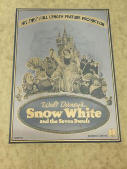 Walt Disney Snow White and Seven Dwarfs 24k Gold Gallery Piece Disney Showcase Limited Edition