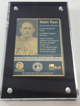 MLB Nolan Ryan 24k Gold 3-Card Set- Limited Edition Set # 631/807