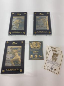 MLB Cal Ripken Jr. 24k Gold 3-Card Set