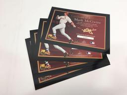 MLB Mark McGwire 62nd Home Run -24k Gold Signature Collectible STANDEE CERTS -- LE 9, 10, 62, 70