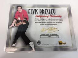 Elvis Presley 24k Gold Signature Collectible STANDEE CERTS 3-CERT MATCHING SET -LE 10,10,10