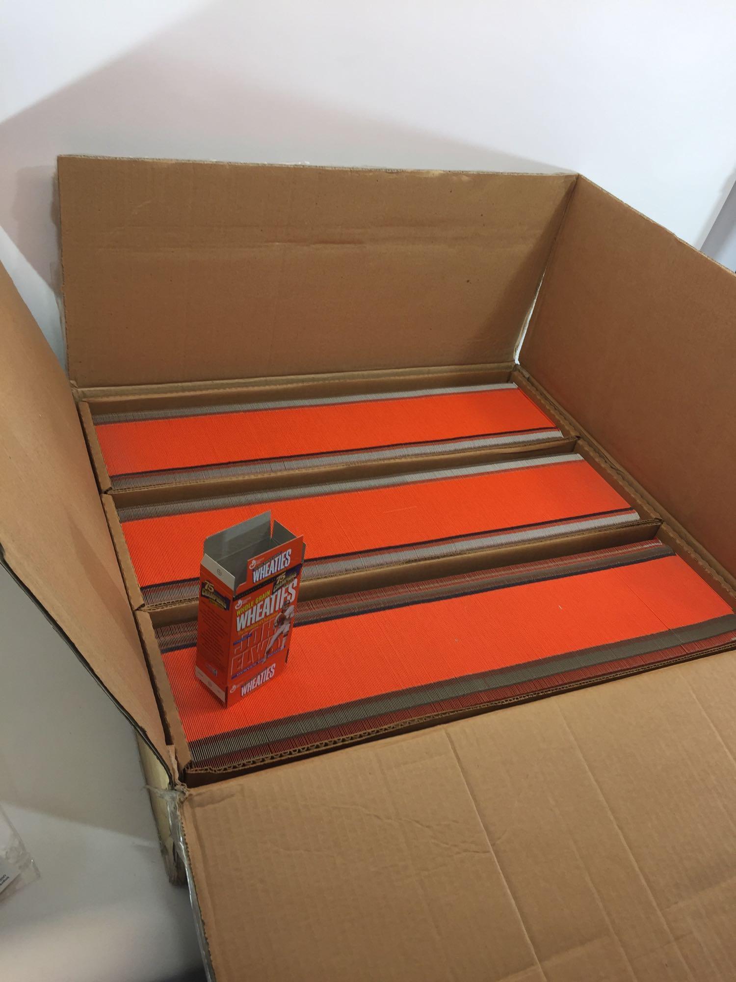 Master Carton of 1200 Collectible 75th Ann MINI Wheaties Flats Boxes - John Elway
