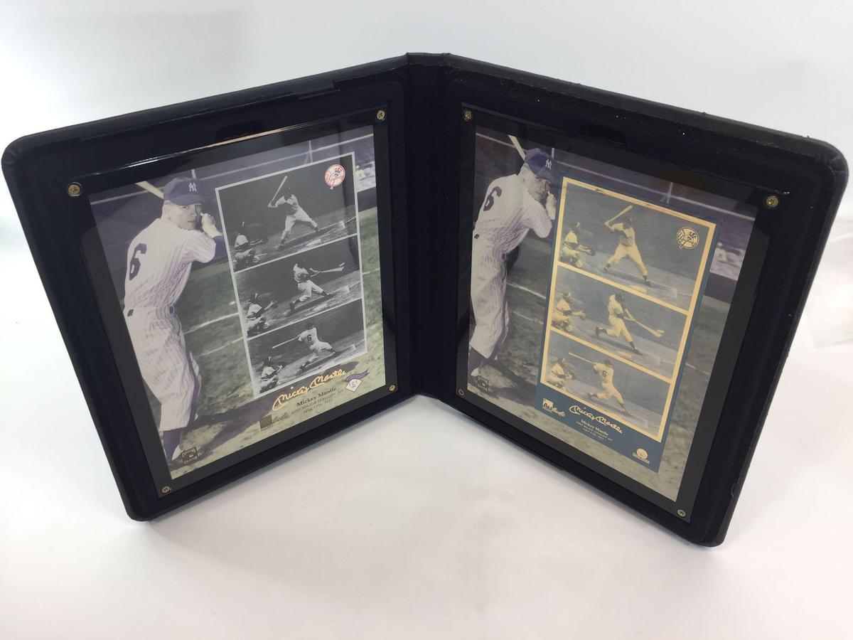 1998 MLB Mickey Mantle (1st Hit) MATCHING 24k Gold Metal & 24k Gold Signature Gallery Piece-LE #101