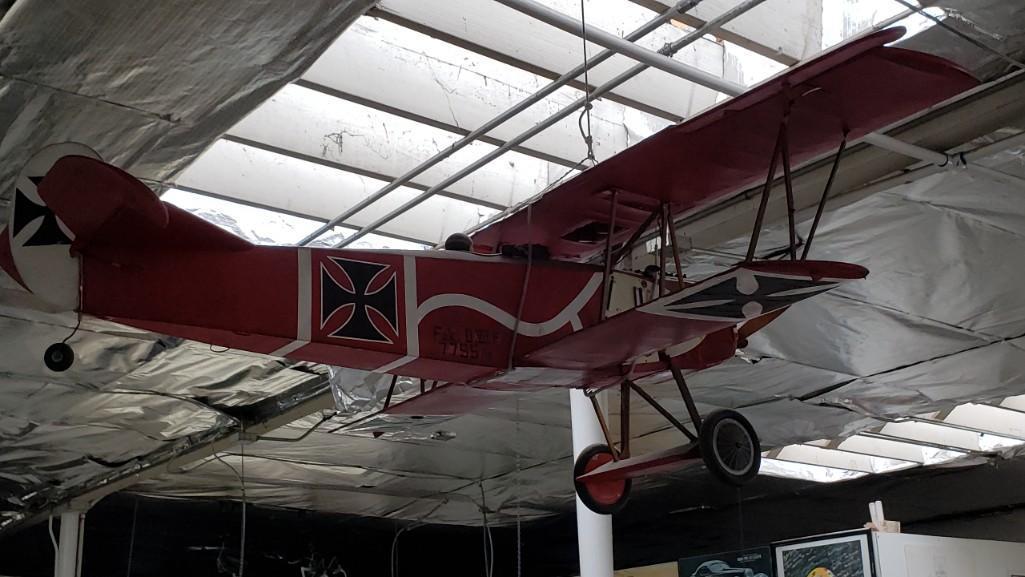 RC Biplane w/remote WWI replica model airplane fok D VII 7795/16 Location: Front Shop