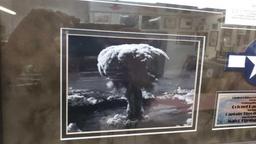 signed enola gay print atomic warefare is born 28tall 31wide Location:... Front Shop