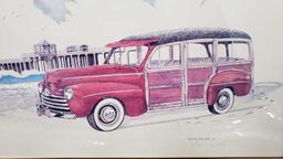huntingtom print or pencil drawing pier 46' 1946 Location:... Front Shop