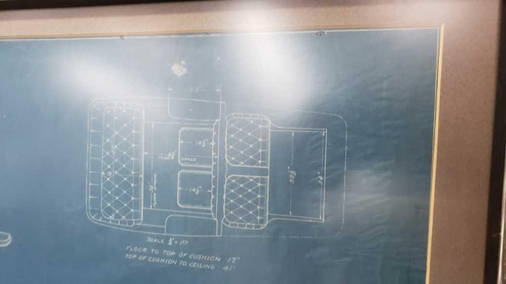 blueprint pierce-arrow 1910 framed some damage 23in Tall 32in Wide ...Location: Front Shop