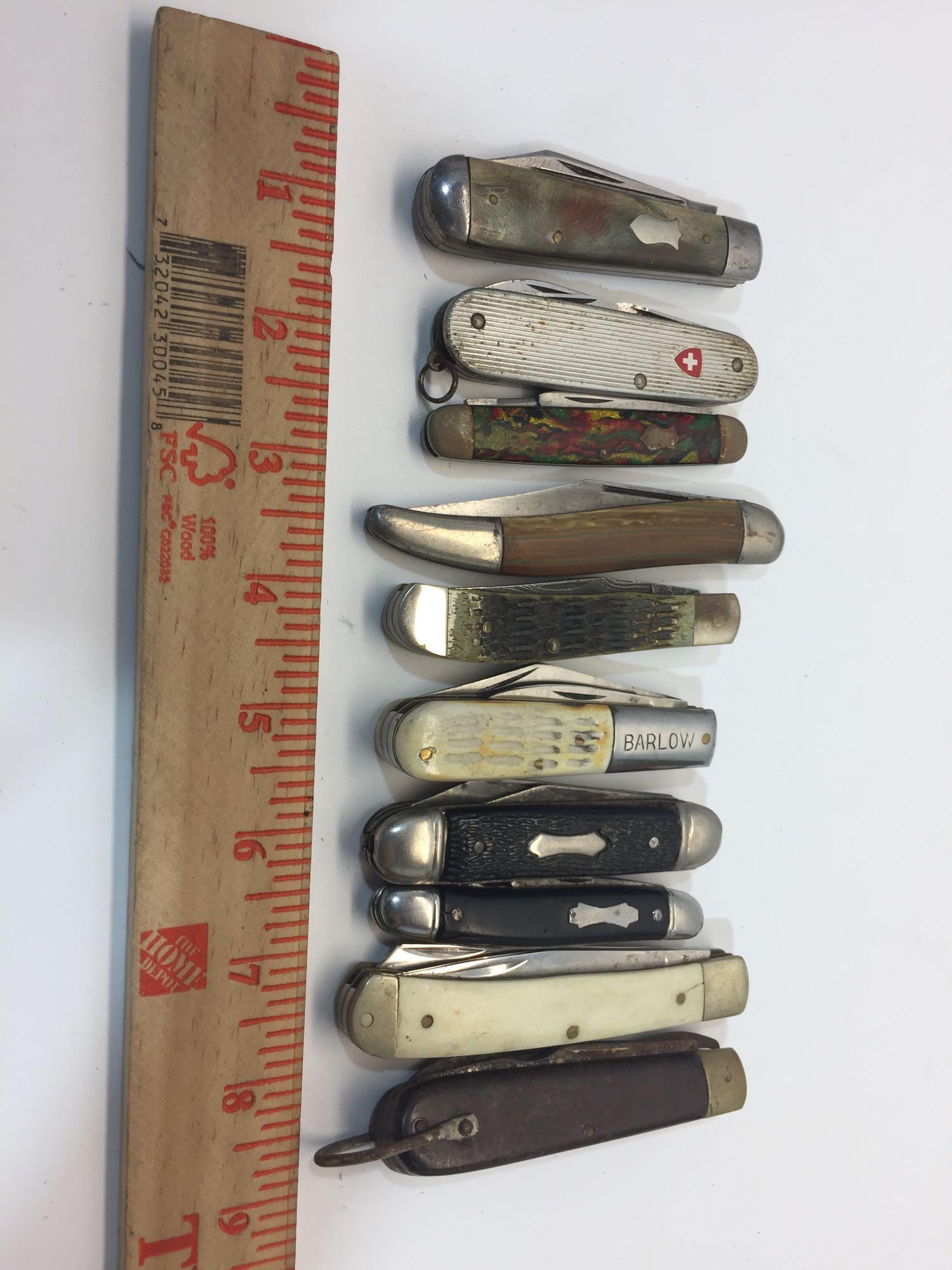 Lot of 10 Vintage Pocket Knives