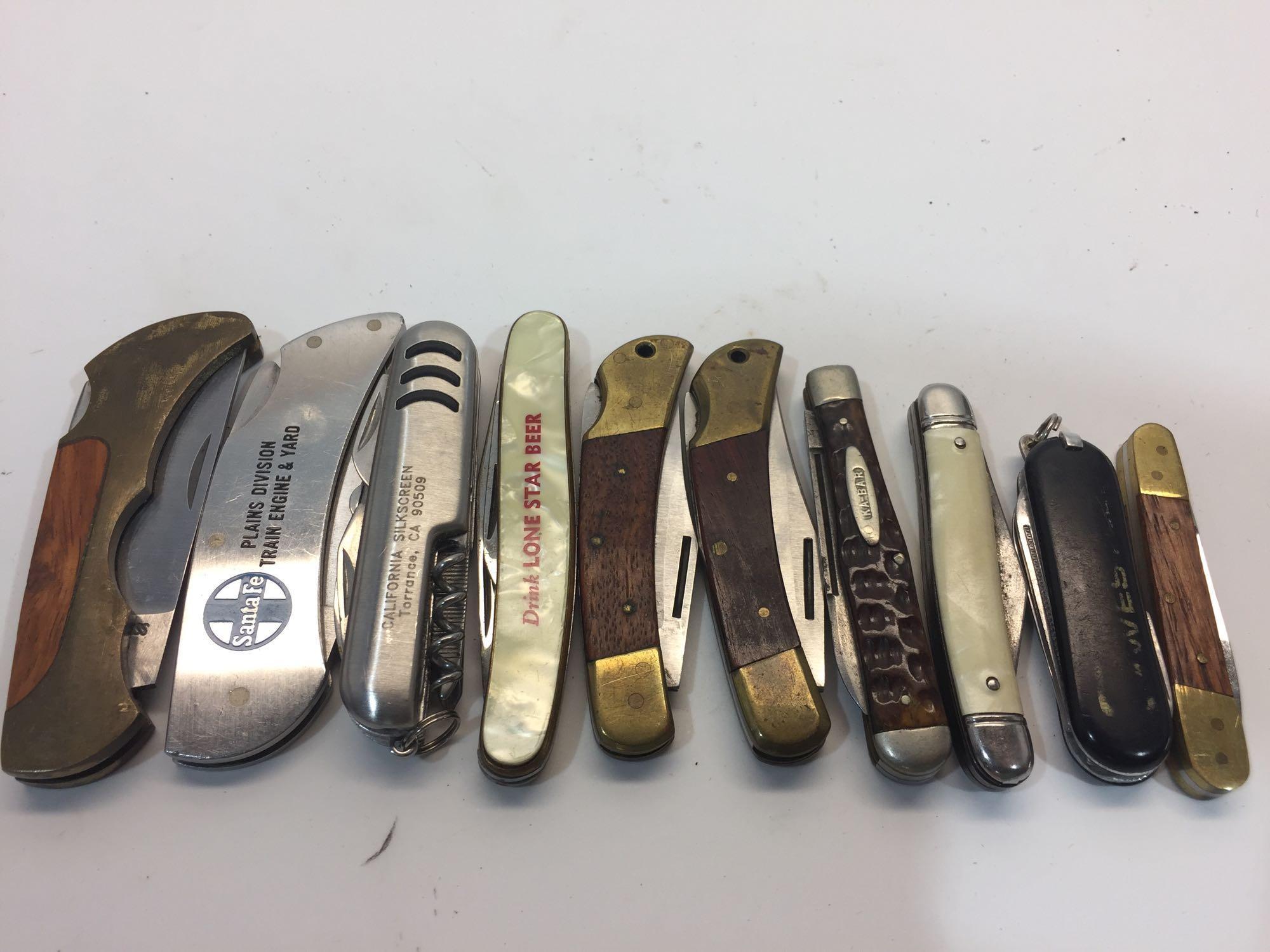 Lot of 10 Very Small Pocket Knives