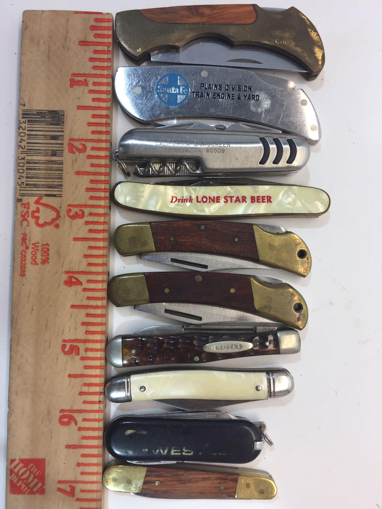 Lot of 10 Very Small Pocket Knives
