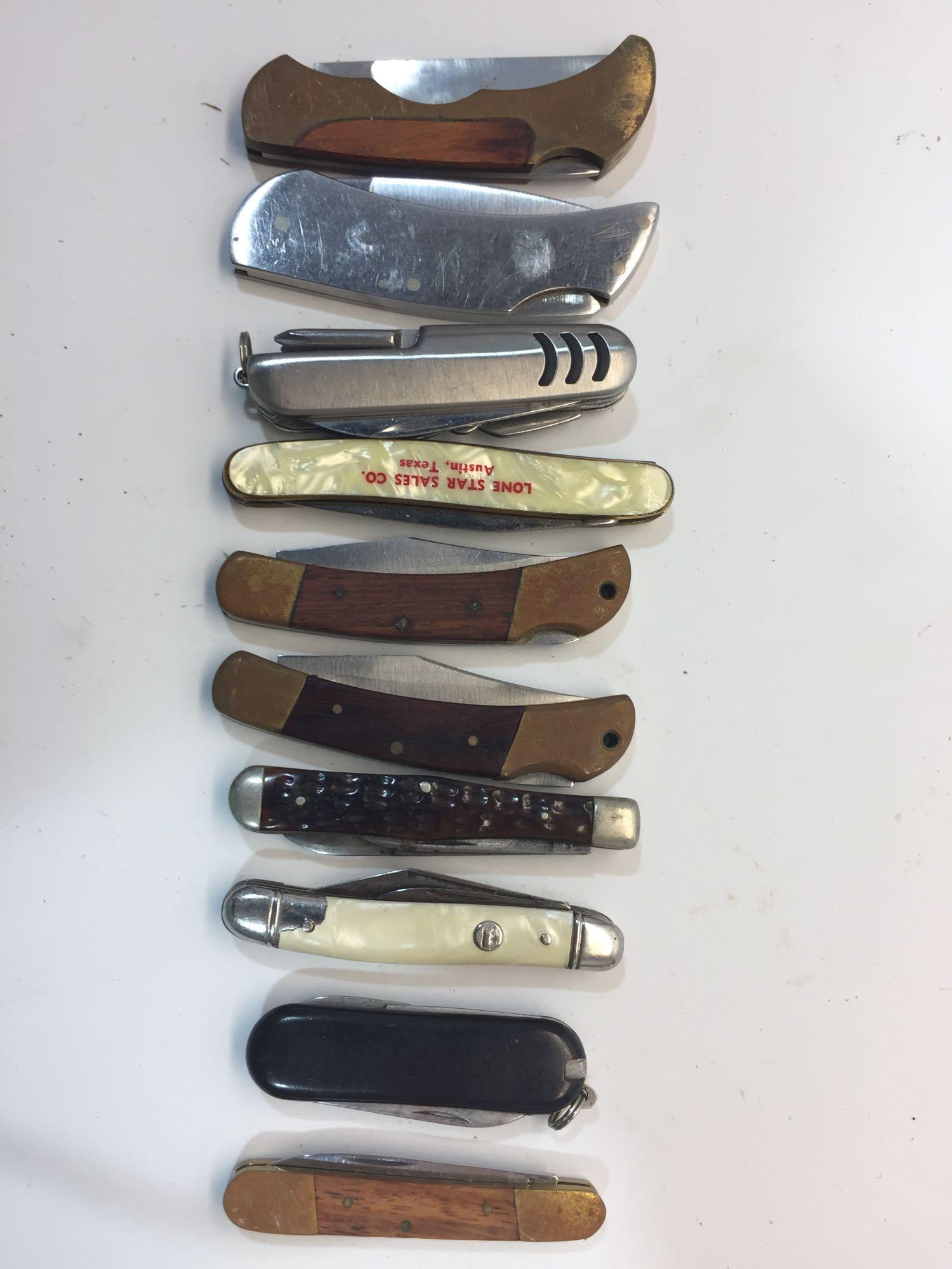 Lot of 10 Very Small Pocket Knives