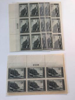 US Postage 1934 7 cent Acadia Stamps - 5 sheets of 6