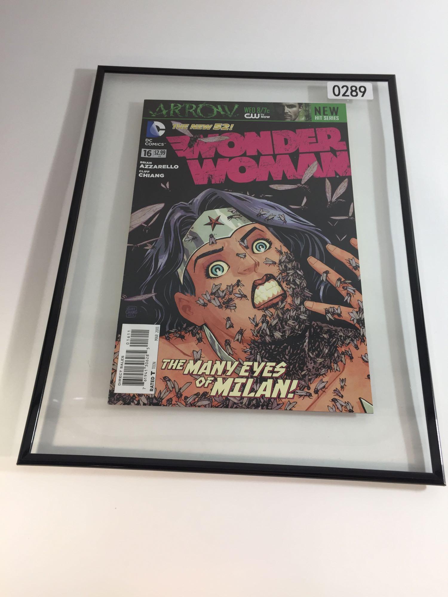 Set of 4 Framed Wonder Woman Comic Books - Each 13in x 10in