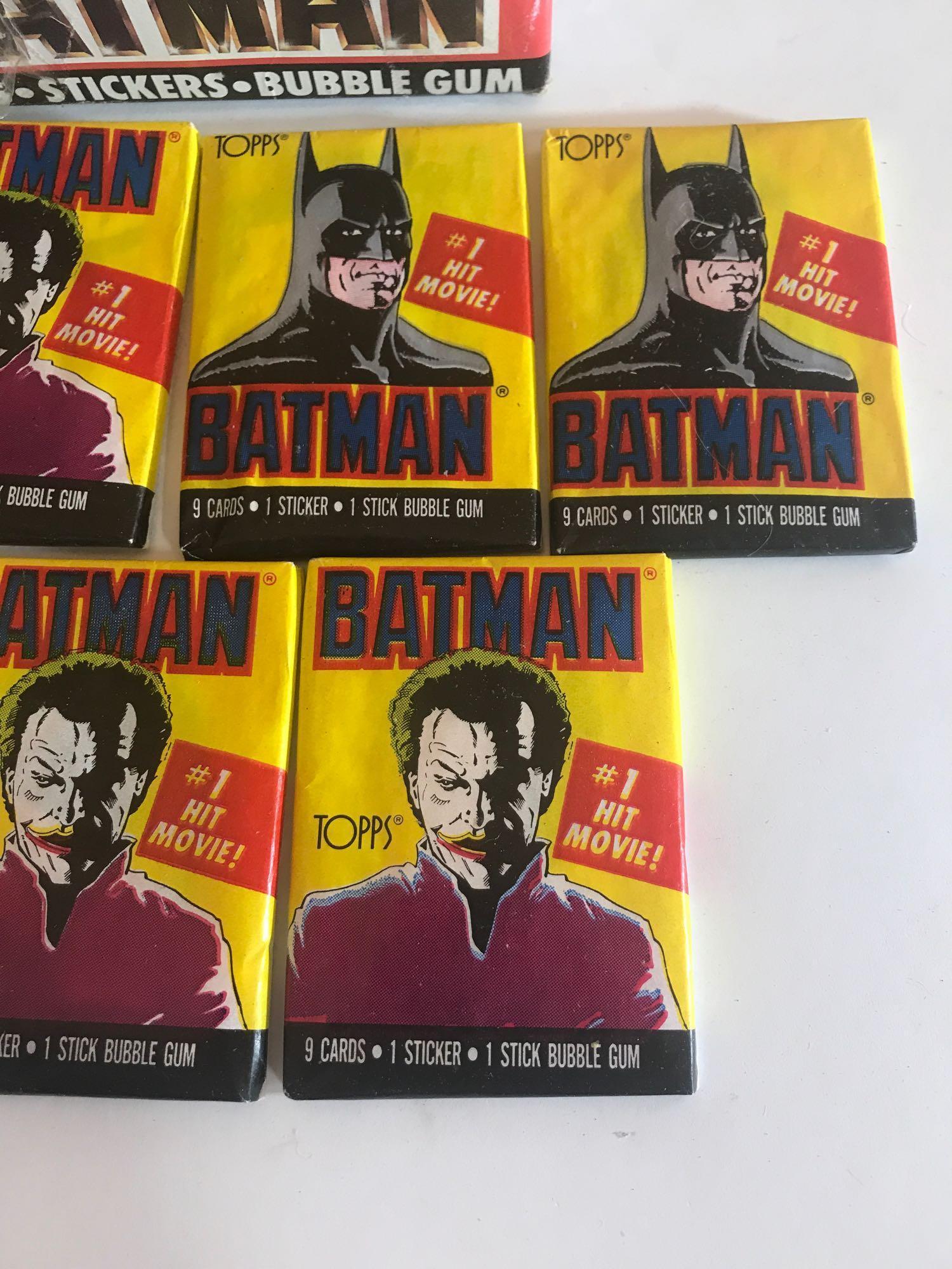 1989 Batman Cards Stickers Bubble Gum Packs