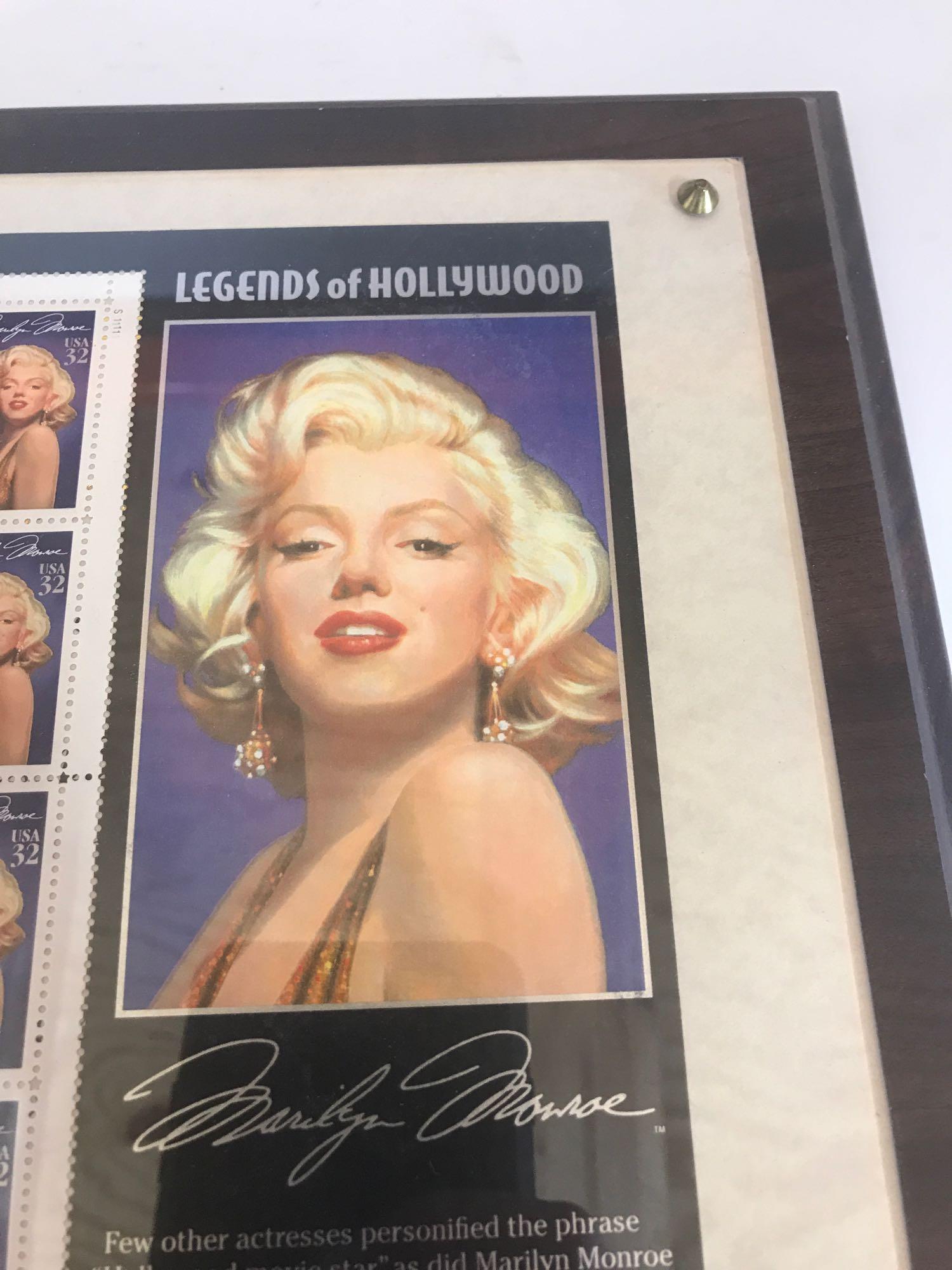 Marilyn Monroe 1995 Legends Stamp 20 Block Framed