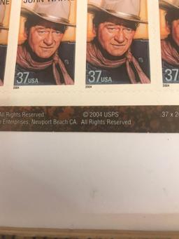 John Wayne Legends Stamp 20 Block