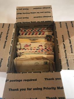 Box Full of Letters With Stamps 1950s-1960s