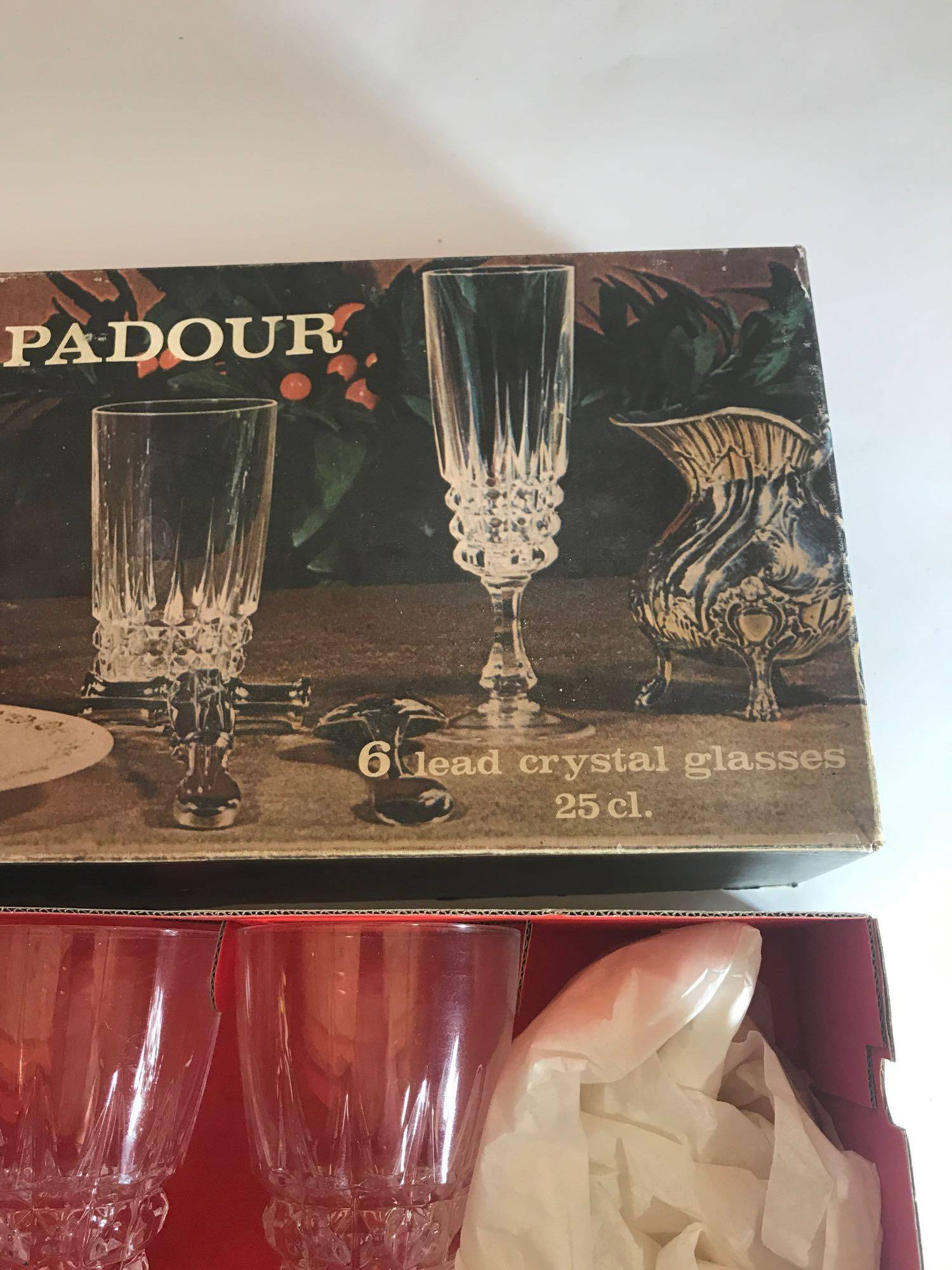 Pompadour Lead Crystal Glasses France 5