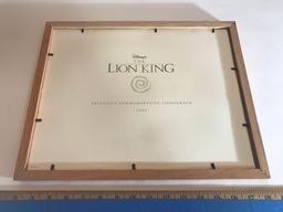 Lion King 1995 Disney Lithograph Framed