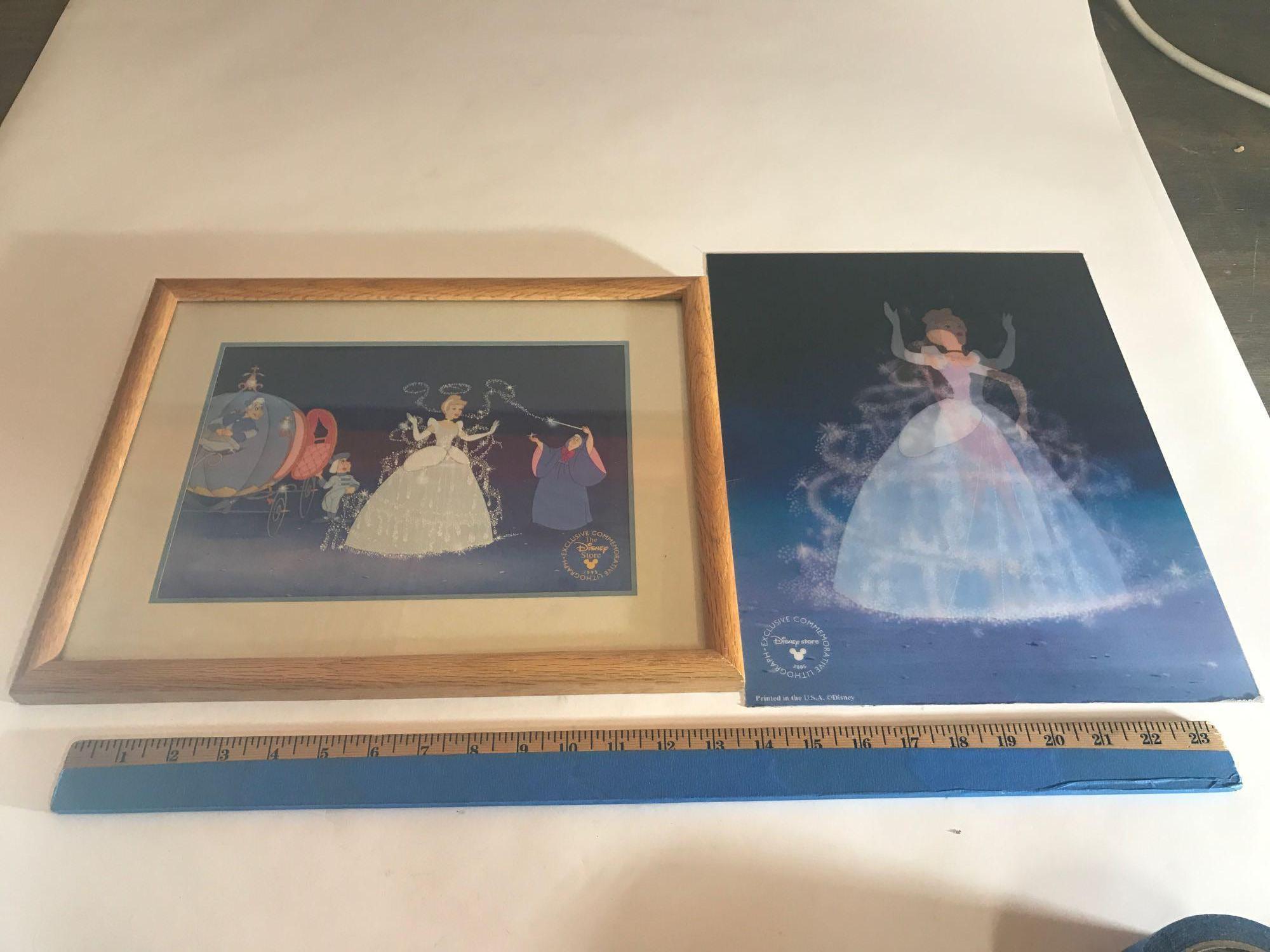 Disney Cinderella 1995 2005 Lithographs 2 Units