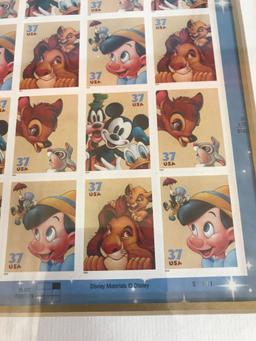 Disney Bambi 20 Block Stamp Pin Letter Framed Set