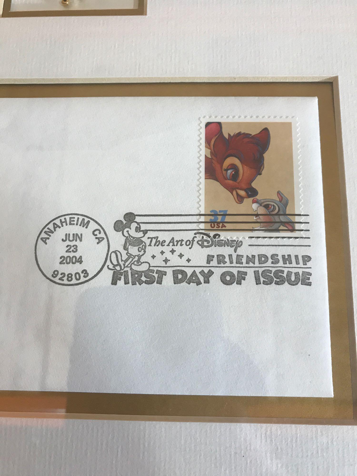 Disney Bambi 20 Block Stamp Pin Letter Framed Set