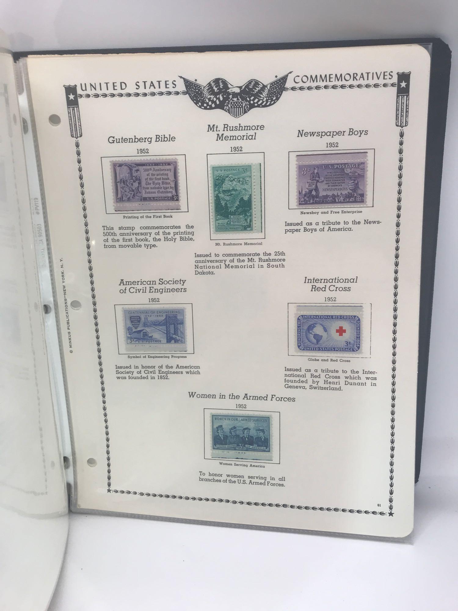 American Commemorative Stamp Album 1935-1960 Full