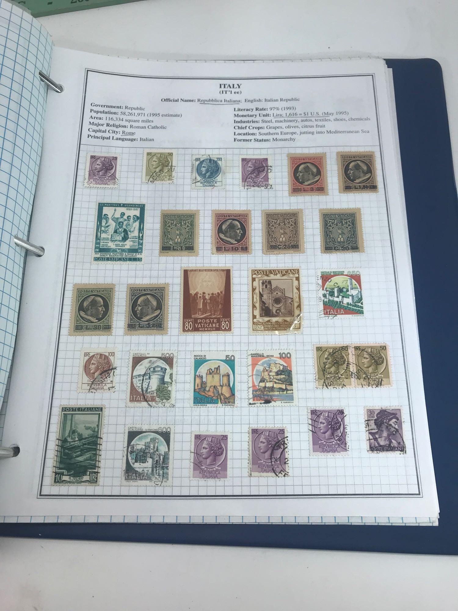 Deluxe Worldwide Stamp Album lots of Stamps