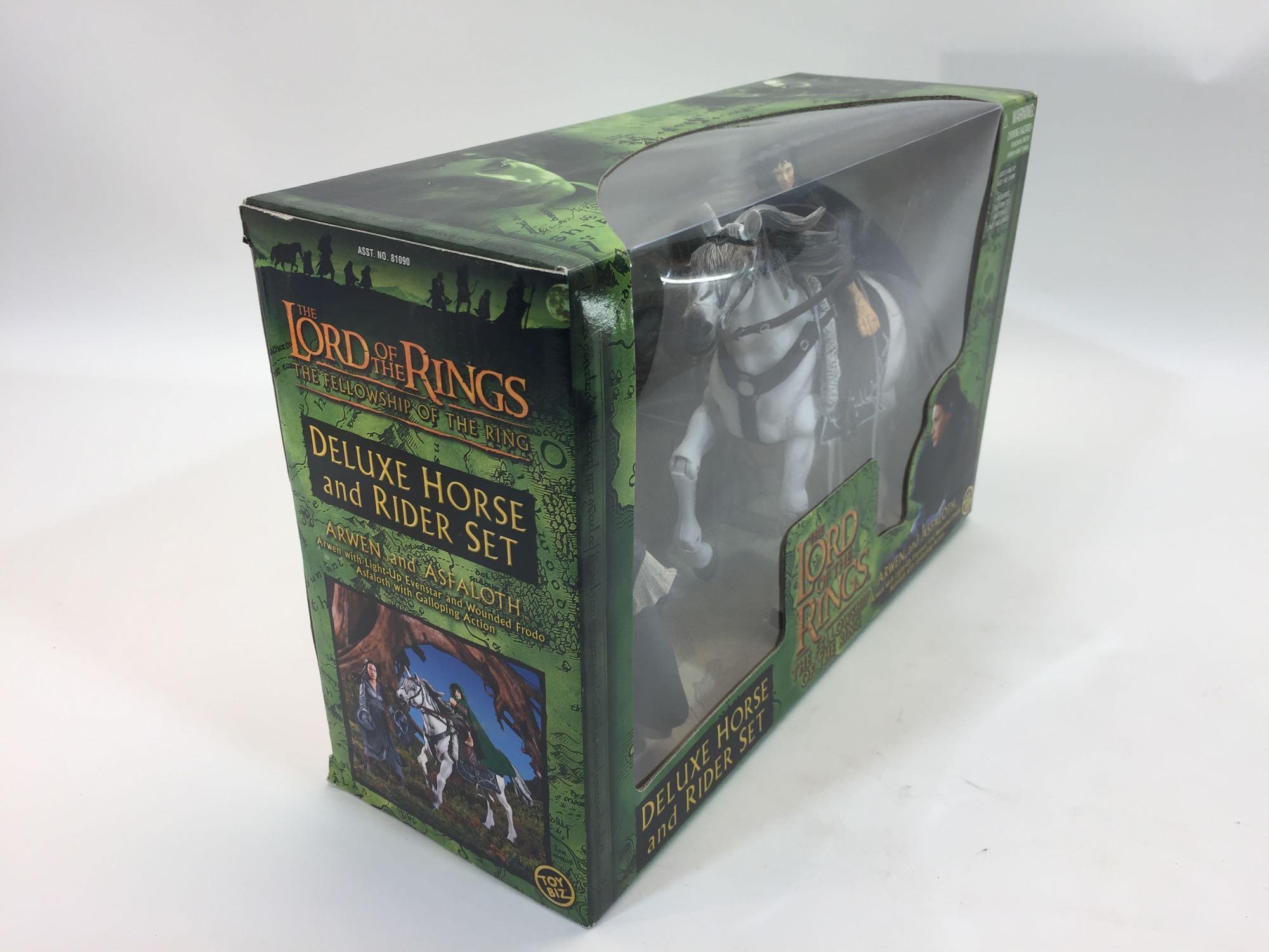 ToyBiz 2001 The Lord of the Rings Movie Series Horse and Rider Set - Arwen and Wounded Frodo