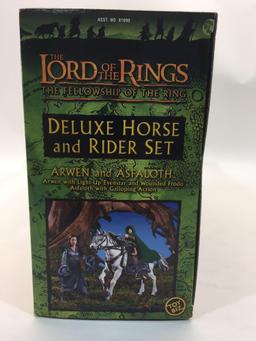 ToyBiz 2001 The Lord of the Rings Movie Series Horse and Rider Set - Arwen and Wounded Frodo