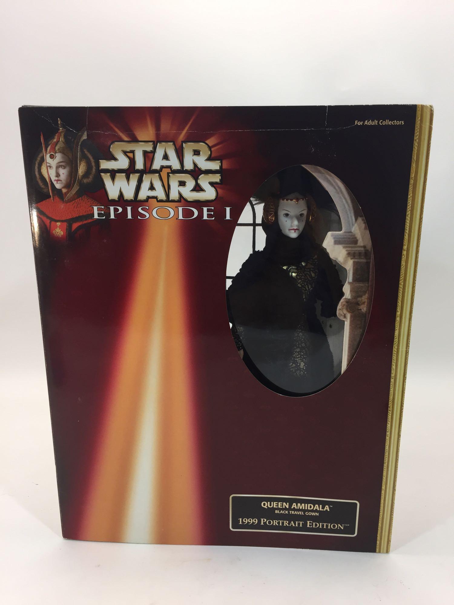 Star Wars Episode I 1999 Portrait Edition Queen Amidala in Black Travel Gown in box 14in tall