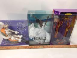 Lot of 3 Barbie Collectibles - Uptown Chic, Alvin Ailey American Dance Theater, Lounge Kitties