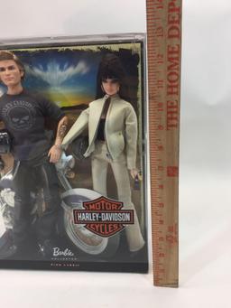 Barbie Harley - Davidson Barbie and Ken Doll Gift Set in Original Box 13in tall