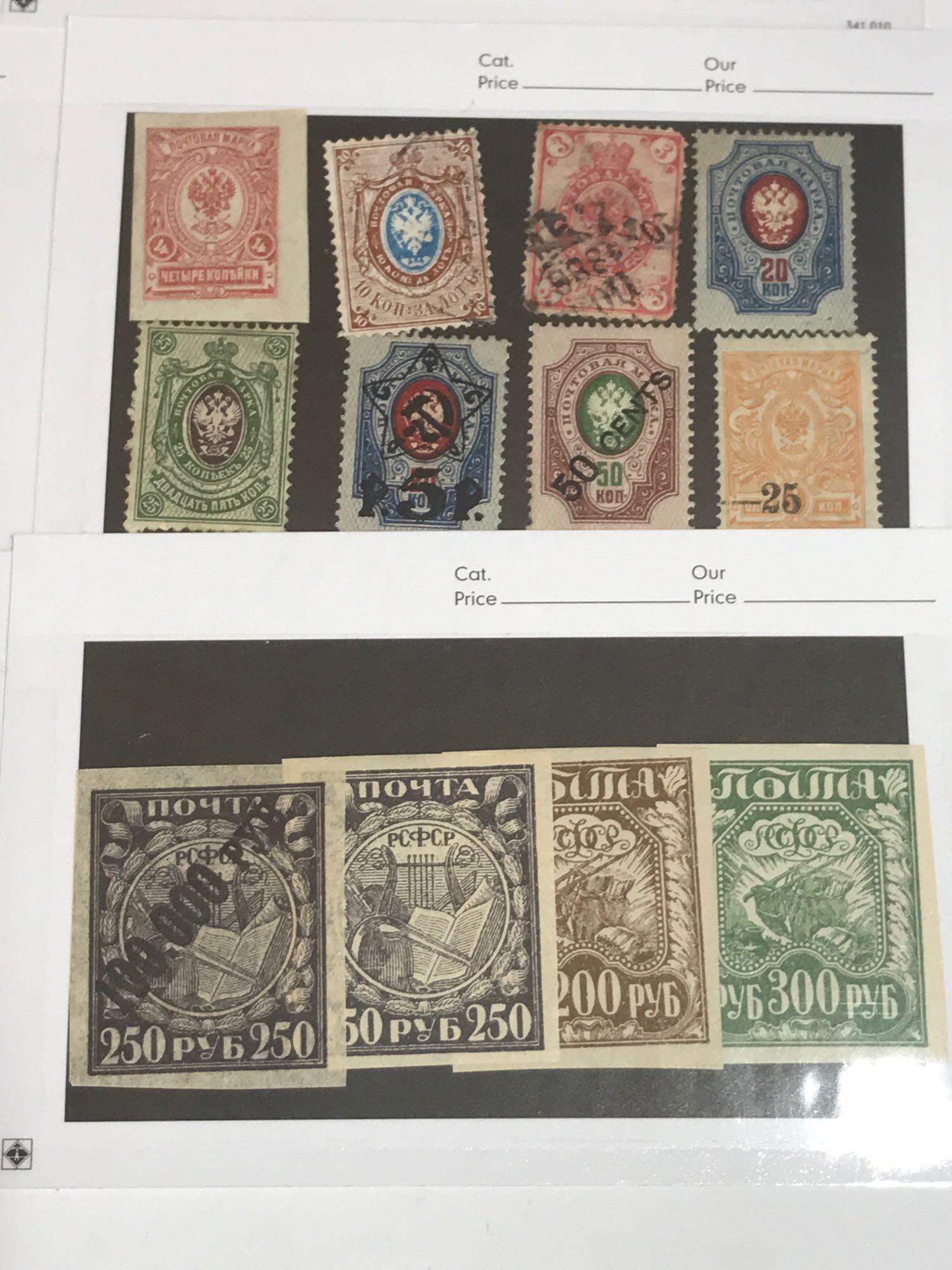 Collection of Vintage Russia Stamps