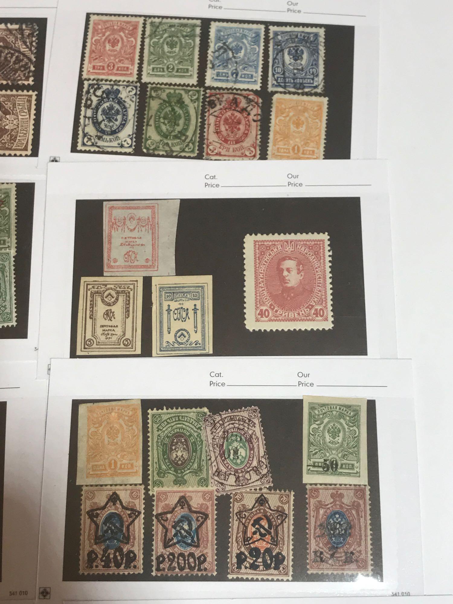 Collection of Vintage Russia Stamps