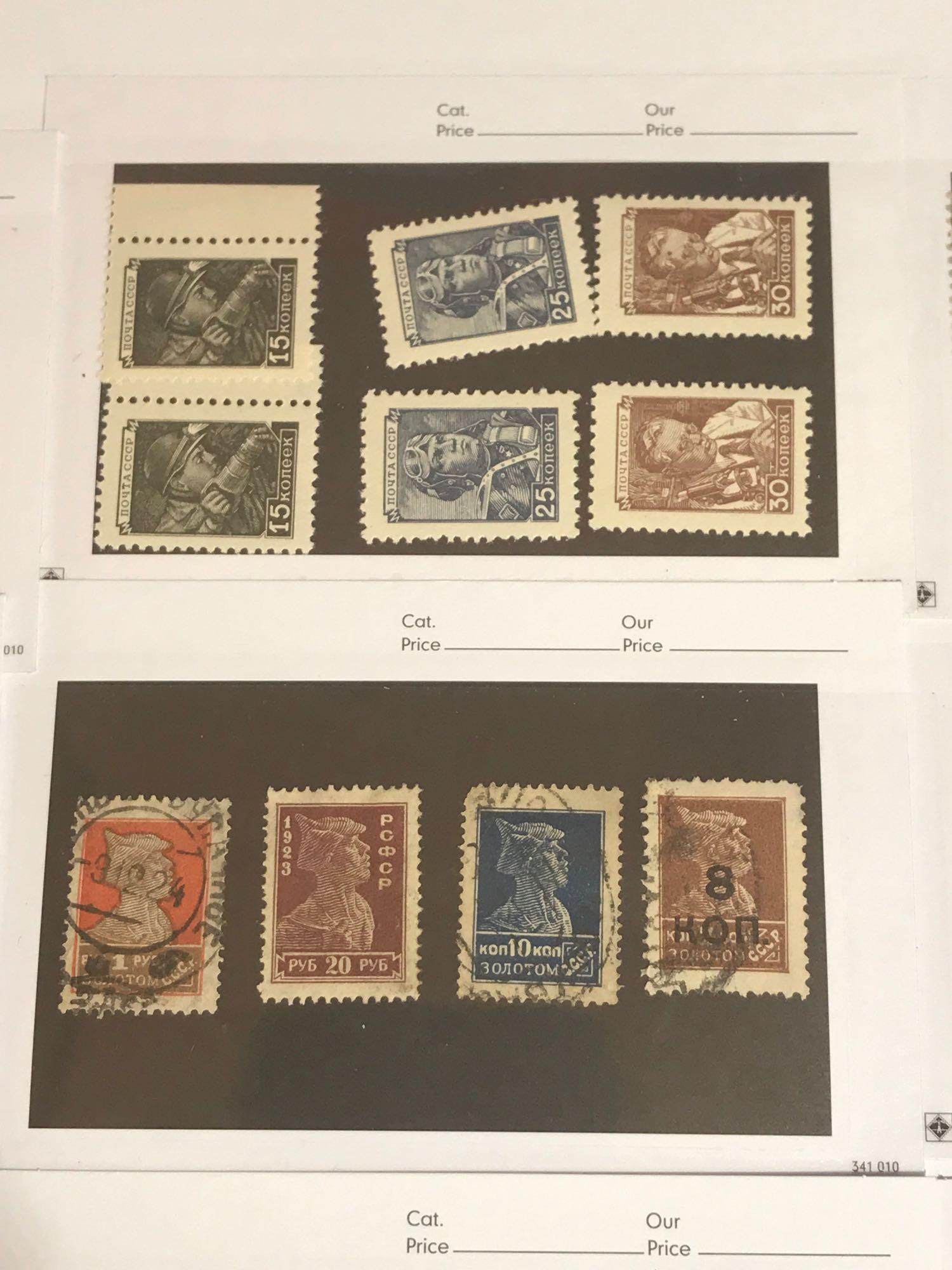 Collection of Vintage Russia Stamps